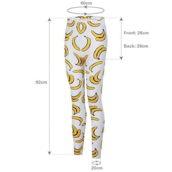 Planet Gates Banana Printed Leggings Fitness Women Workout Leggings Brand Fashion Push UP Stretchy Objects Pants Female Trousers