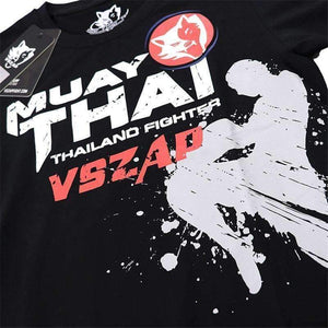 Planet Gates Bangkok Boxing MMA T Shirt Gym Tee Shirt Fighting Martial Arts Fitness Training Wolf Muay Thai T Shirt Men Homme S-4XL