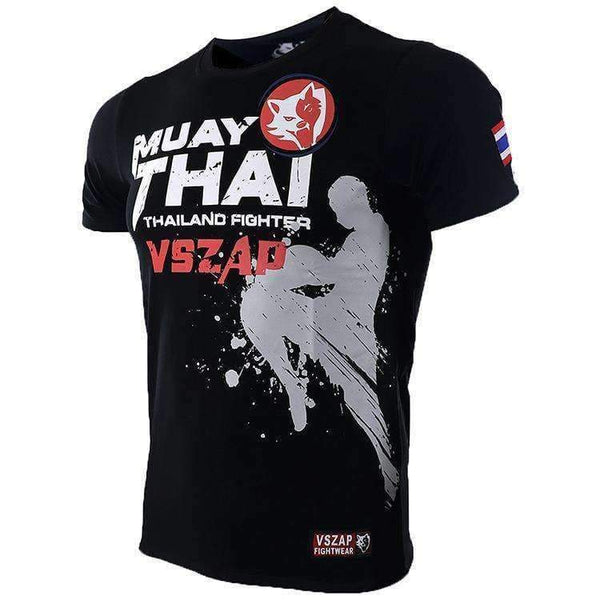 Planet Gates Bangkok Boxing MMA T Shirt Gym Tee Shirt Fighting Martial Arts Fitness Training Wolf Muay Thai T Shirt Men Homme S-4XL