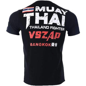 Planet Gates Bangkok Boxing MMA T Shirt Gym Tee Shirt Fighting Martial Arts Fitness Training Wolf Muay Thai T Shirt Men Homme S-4XL