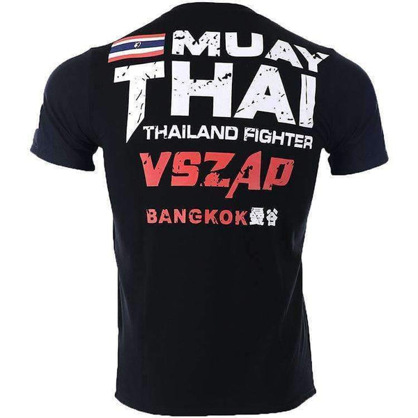 Planet Gates Bangkok Boxing MMA T Shirt Gym Tee Shirt Fighting Martial Arts Fitness Training Wolf Muay Thai T Shirt Men Homme S-4XL