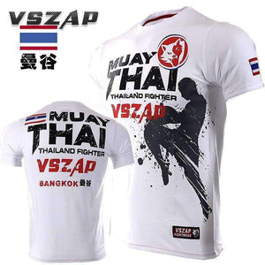 Planet Gates Bangkok Boxing MMA T Shirt Gym Tee Shirt Fighting Martial Arts Fitness Training Wolf Muay Thai T Shirt Men Homme S-4XL