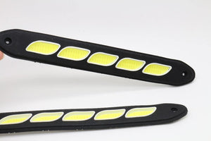 Planet Gates bar 2pcs LED COB DRL Flexible Silicone Daytime Running Lights  4 Styling External Waterproof Led Car Light Source