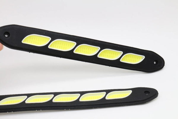Planet Gates bar 2pcs LED COB DRL Flexible Silicone Daytime Running Lights  4 Styling External Waterproof Led Car Light Source