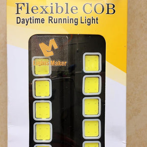 Planet Gates bar 2pcs LED COB DRL Flexible Silicone Daytime Running Lights  4 Styling External Waterproof Led Car Light Source