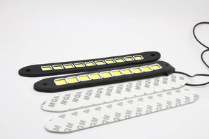 Planet Gates bar 2pcs LED COB DRL Flexible Silicone Daytime Running Lights  4 Styling External Waterproof Led Car Light Source