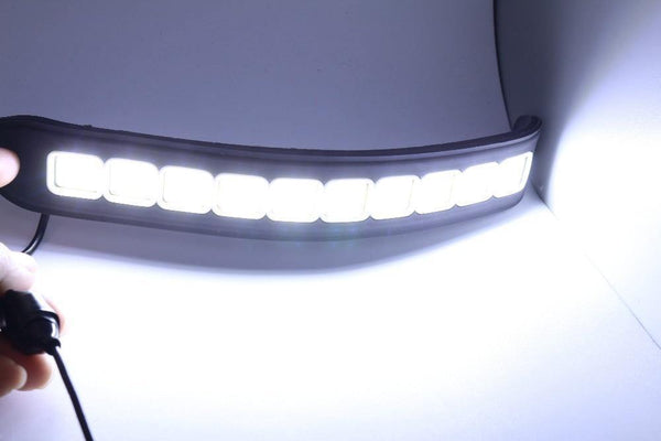 Planet Gates bar 2pcs LED COB DRL Flexible Silicone Daytime Running Lights  4 Styling External Waterproof Led Car Light Source