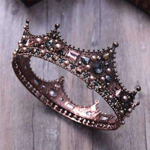 Planet Gates Baroque 02 Court Retro Baroque Bridal Tiara Bride Queen King Crown Wedding Hair Jewelry Accessories Women Pageant Prom Headpiece