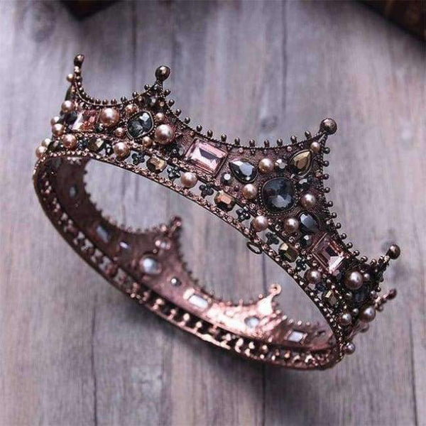 Planet Gates Baroque 02 Court Retro Baroque Bridal Tiara Bride Queen King Crown Wedding Hair Jewelry Accessories Women Pageant Prom Headpiece