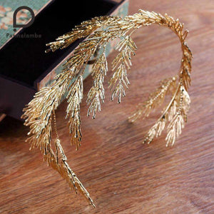 Planet Gates Baroque Tiaras Gold Dendritic Alloy Handmade Hair Jewelry Vintage Wedding Headpieces Crown Bridal Accessories