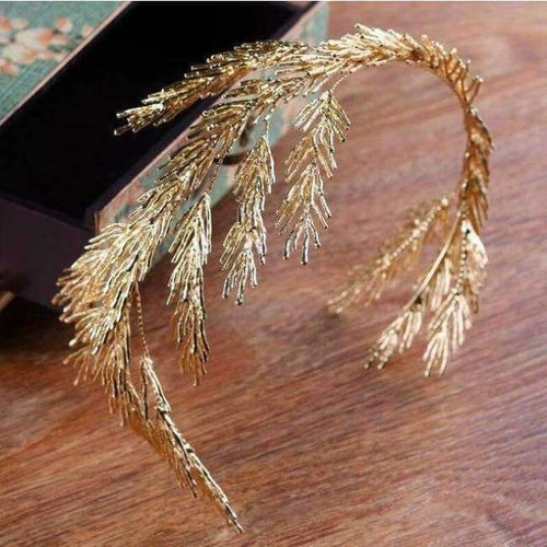 Planet Gates Baroque Tiaras Gold Dendritic Alloy Handmade Hair Jewelry Vintage Wedding Headpieces Crown Bridal Accessories