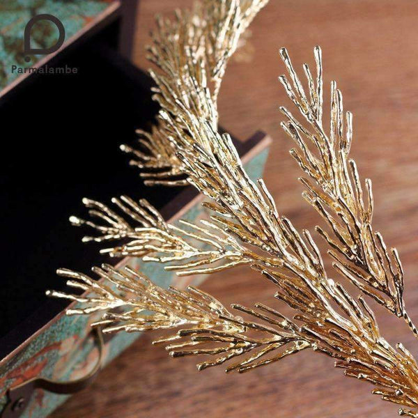 Planet Gates Baroque Tiaras Gold Dendritic Alloy Handmade Hair Jewelry Vintage Wedding Headpieces Crown Bridal Accessories