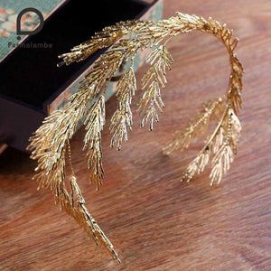 Planet Gates Baroque Tiaras Gold Dendritic Alloy Handmade Hair Jewelry Vintage Wedding Headpieces Crown Bridal Accessories