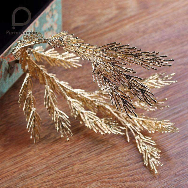 Planet Gates Baroque Tiaras Gold Dendritic Alloy Handmade Hair Jewelry Vintage Wedding Headpieces Crown Bridal Accessories