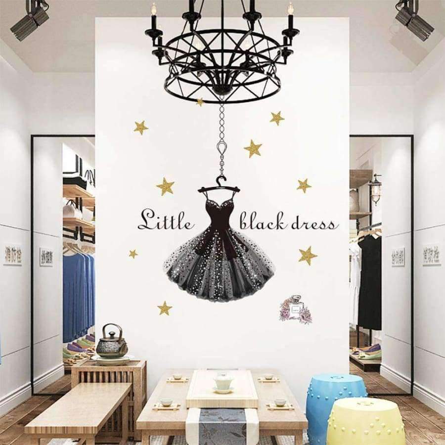 Planet Gates Baroque waltz Wall Stickers decoration For clothing store Decor DIY Wall Decal Commercial place decorative QTM363-4