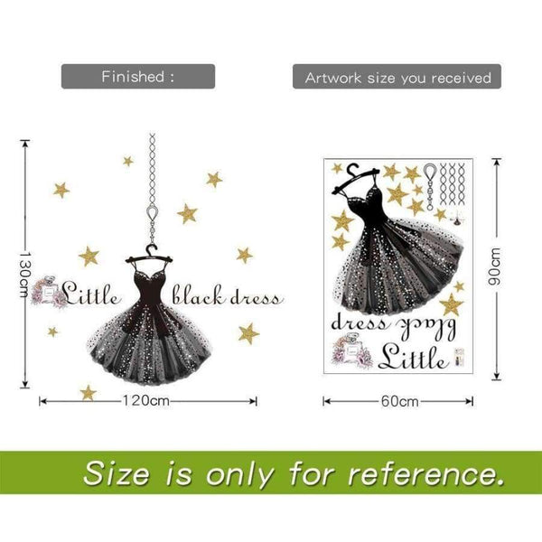 Planet Gates Baroque waltz Wall Stickers decoration For clothing store Decor DIY Wall Decal Commercial place decorative QTM363-4