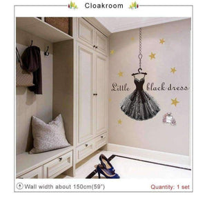 Planet Gates Baroque waltz Wall Stickers decoration For clothing store Decor DIY Wall Decal Commercial place decorative QTM363-4