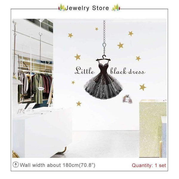 Planet Gates Baroque waltz Wall Stickers decoration For clothing store Decor DIY Wall Decal Commercial place decorative QTM363-4