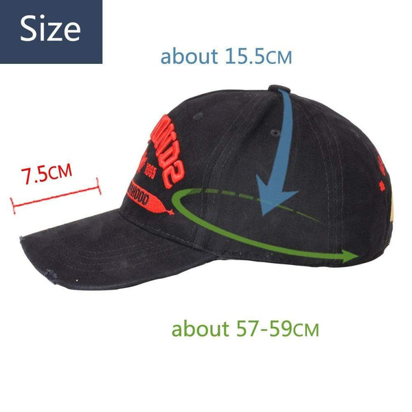 Planet Gates Baseball Cap Men Women Hat Black Embroidery DSQ2 letters Casual Cap Hip Hop Cap Snapback Caps Bone Dad Hat