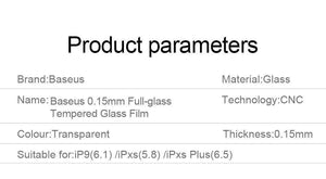 Planet Gates Baseus 0.15mm Super Thin Screen Protector For iPhone Xs Max Xs XR Glass Film 2018 Anti Blue Light Tempered Glass For iPhone X