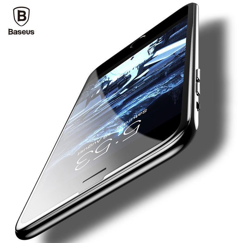 Planet Gates Baseus 0.23mm Screen Protector Tempered Glass For iPhone 8 7 6 s 6s Plus 3D Soft Edge Narrow Side PET Full Cover Thoughened Film