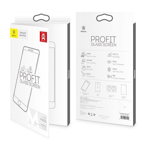 Planet Gates Baseus 0.2mm 9H Full Coverage Tempered Glass For Xiaomi Mix 2S Ultra Thin Screen Protector Glass Front Protective Glass Film