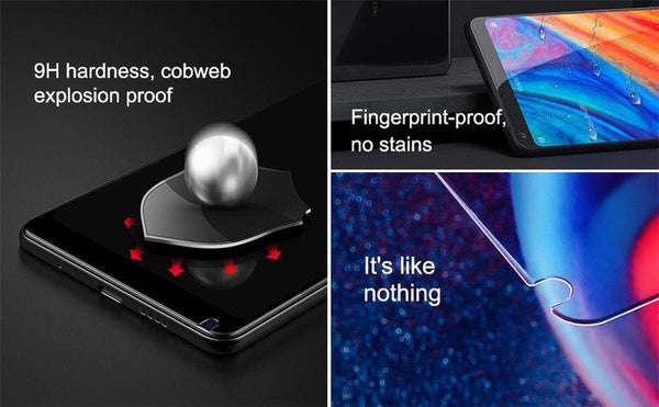 Planet Gates Baseus 0.2mm 9H Full Coverage Tempered Glass For Xiaomi Mix 2S Ultra Thin Screen Protector Glass Front Protective Glass Film