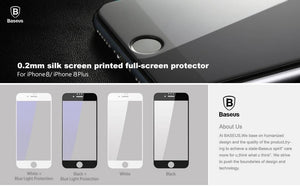 Planet Gates Baseus 0.2mm Ultra Thin Protective Glass For iPhone 8 8 Plus Screen Protector 9H Scratch Proof Tempered Glass For iPhone 8