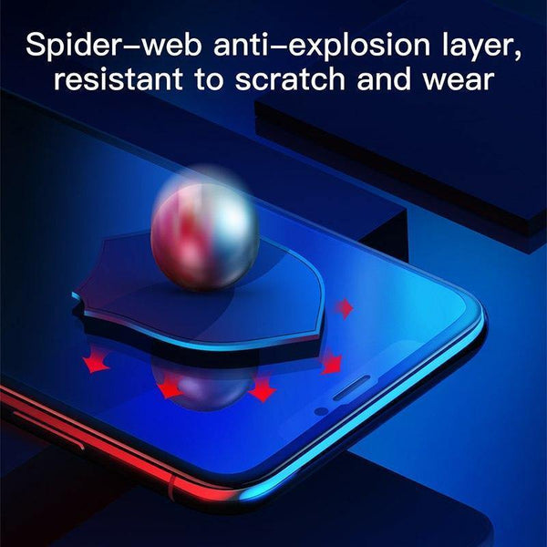 Planet Gates Baseus 0.3MM 7D Surface Screen Protector For iPhone X Glass 9H Thin Anti Blue Light Tempered Glass For iPhone X Protective Glass