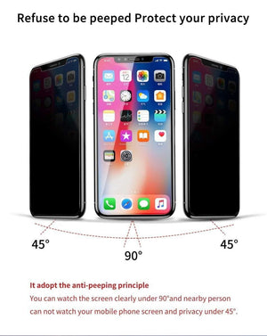 Planet Gates Baseus 0.3mm Anti Spy Tempered Glass For iPhone X 10 Privacy Screen Protector For iPhoneX Anti Peeping Film Protective Glass