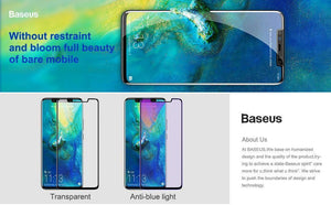 Planet Gates Baseus 0.3mm Screen Protector Tempered Glass For Huawei Mate 20 Pro Full Coverage Curved Toughened Glass Film For Huawei Mate20