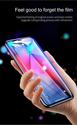Planet Gates Baseus 0.3mm Screen Protector Tempered Glass For iPhone Xs Max X Xr S Soft Edge 3D Full Cover Protective Glass For iPhone Xsmax
