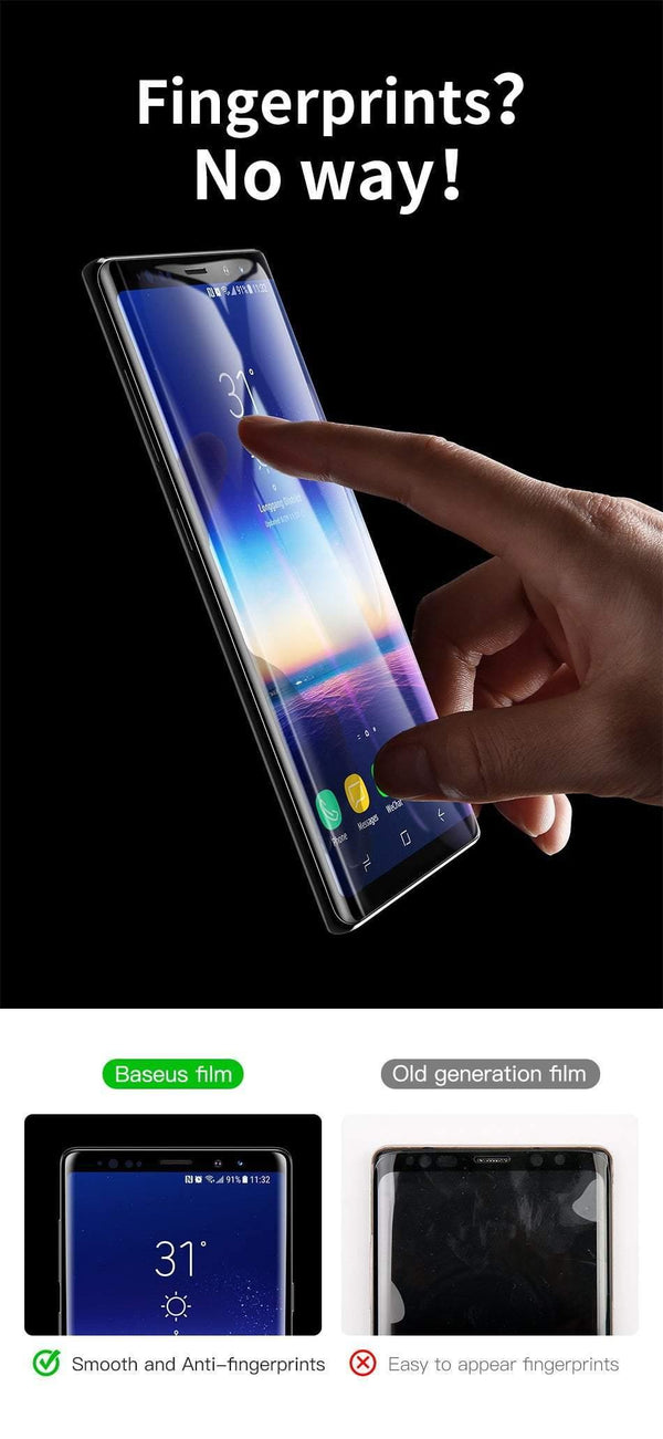 Planet Gates Baseus 0.3mm Screen Protector Tempered Glass For Samsung Galaxy Note 9 Curved Protective Toughened Glass Film For Samsung Note9