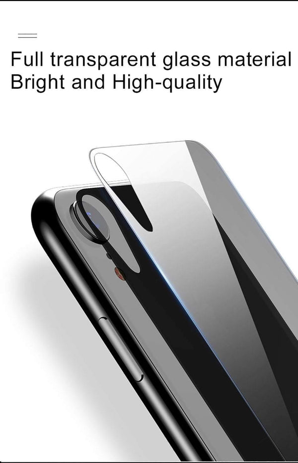 Planet Gates Baseus 0.3mm Transparent Back Screen Protector For iPhone XR Tempered Glass Protective Back Film For iPhoneXr Back Cover Glass