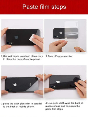 Planet Gates Baseus 0.3mm Transparent Back Screen Protector For iPhone XR Tempered Glass Protective Back Film For iPhoneXr Back Cover Glass