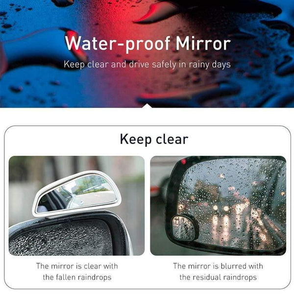 Baseus 1 Pair Car Blind Spot Mirror Car Rearview Auxiliary Mirror HD Large View Convex Glass Wide Angle Rear View Mirror
