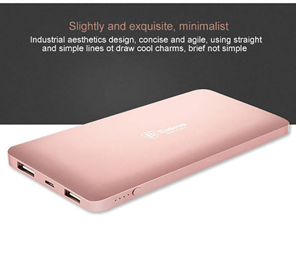 Planet Gates Baseus 10000mAh Dual USB Power bank Portable Mobile Phone Charger External Battery For iPhone 7 6s samsung S8 huawei xiaomi