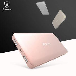 Planet Gates Baseus 10000mAh Dual USB Power bank Portable Mobile Phone Charger External Battery For iPhone 7 6s samsung S8 huawei xiaomi