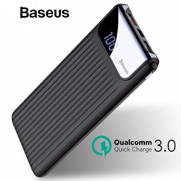 Planet Gates Baseus 10000mAh LCD Quick Charge 3.0 Dual USB Power Bank For iPhone X 8 7 6 Samsung S9 S8 Xiaomi Powerbank Battery Charger QC3.0