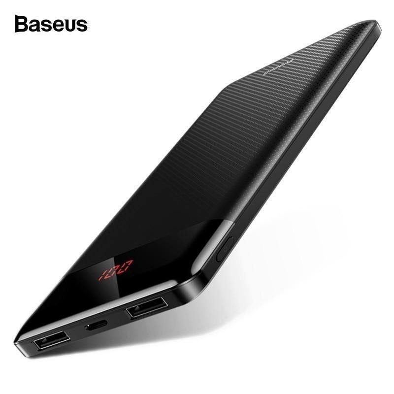 Planet Gates Baseus 10000mAh Power Bank Dual USB LCD Powerbank Slim Poverbank Portable External Battery Pack Charger For Xiaomi Mobile Phone