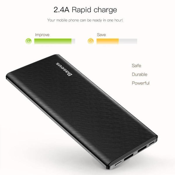 Planet Gates Baseus 10000mAh Power Bank For iPhone Huawei Xiaomi OnePlus Ultra Slim Powerbank Poverbank Mobile Phone External Battery Charger