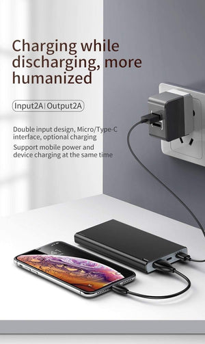 Planet Gates Baseus 10000mAh Power Bank For iPhone Xs Max Samsung Xiaomi Huawei Powerbank Mini Portable USB Charger External Battery Pack