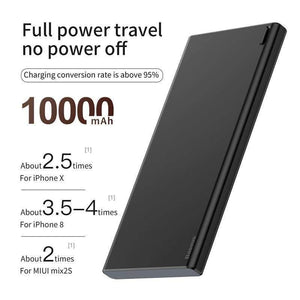 Planet Gates Baseus 10000mAh Power Bank For iPhone Xs Max Samsung Xiaomi Huawei Powerbank Mini Portable USB Charger External Battery Pack