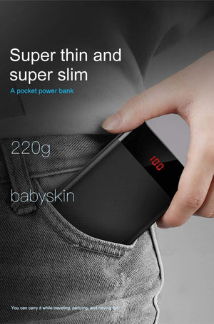 Planet Gates Baseus 10000mAh Power Bank For Xiaomi Samsung iPhone Huawei Powerbank Portable Mini Dual USB Charging External Battery Pack Bank