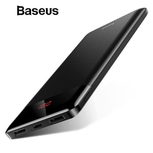 Planet Gates Baseus 10000mAh Power Bank For Xiaomi Samsung iPhone Huawei Powerbank Portable Mini Dual USB Charging External Battery Pack Bank