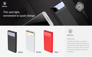 Planet Gates Baseus 10000mAh QC3.0 Quick Charge Power Bank For iPhone Samsung S9 S9 Plus Note 9 Xiaomi PowerBank USB Fast Charging Power Bank