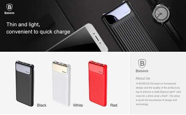 Planet Gates Baseus 10000mAh QC3.0 Quick Charge Power Bank For iPhone Samsung S9 S9 Plus Note 9 Xiaomi PowerBank USB Fast Charging Power Bank