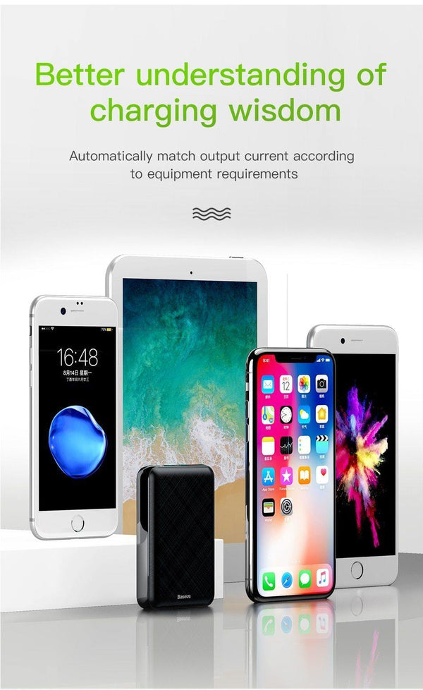 Planet Gates Baseus 10000mAh USB PD 3A Fast Charging Power Bank For iPhone Xs Xs Max USB Charging Powerbank For Samasung Xiaomi Huawei Bank