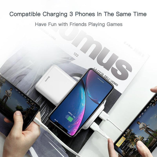 Planet Gates Baseus 10000mAh Wireless Charger Power Bank For iPhone Samsung Huawei Xiaomi Powerbank Dual USB Charging External Battery Pack