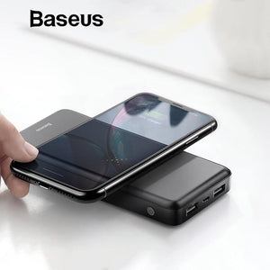 Planet Gates Baseus 10000mAh Wireless Charger Power Bank For iPhone Samsung Huawei Xiaomi Powerbank Dual USB Charging External Battery Pack